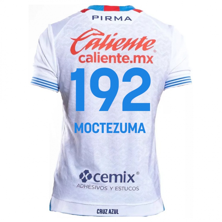 Gyermek Brayan Moctezuma #192 Fehér Kék Idegenbeli Jersey 2024/25 Mez Póló Ing