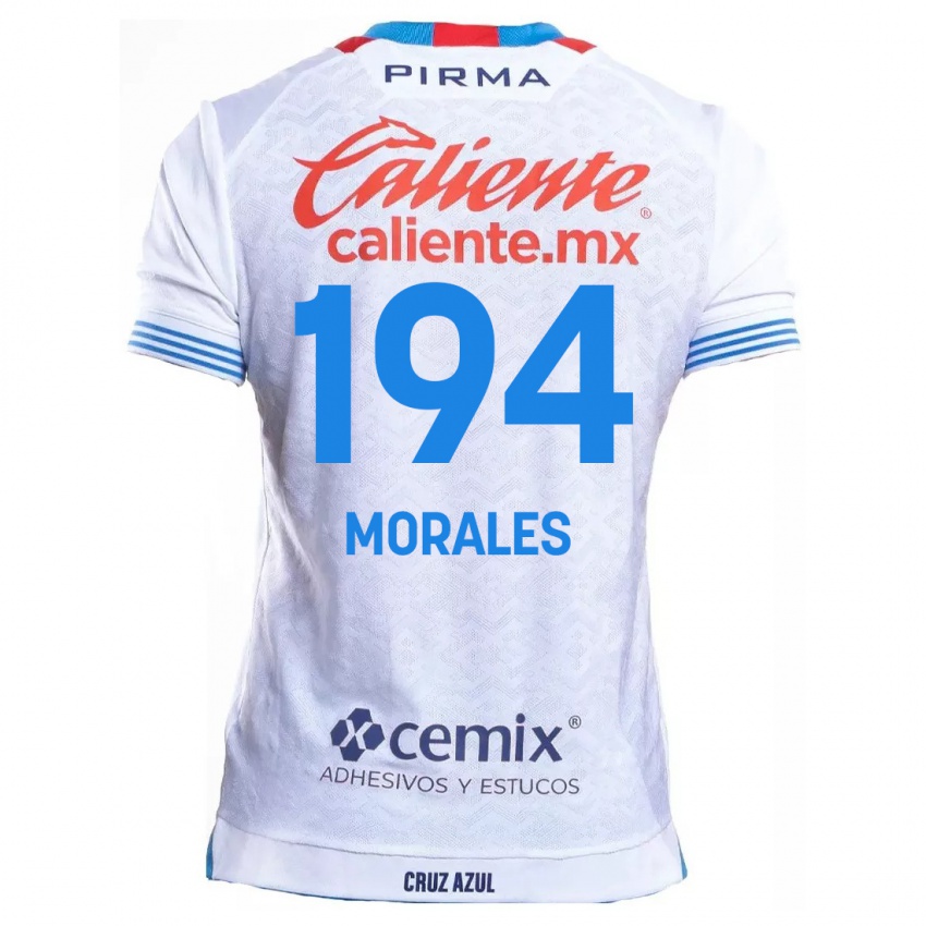 Gyermek Amaury Morales #194 Fehér Kék Idegenbeli Jersey 2024/25 Mez Póló Ing