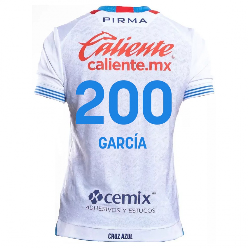 Gyermek Jorge Garcia #200 Fehér Kék Idegenbeli Jersey 2024/25 Mez Póló Ing