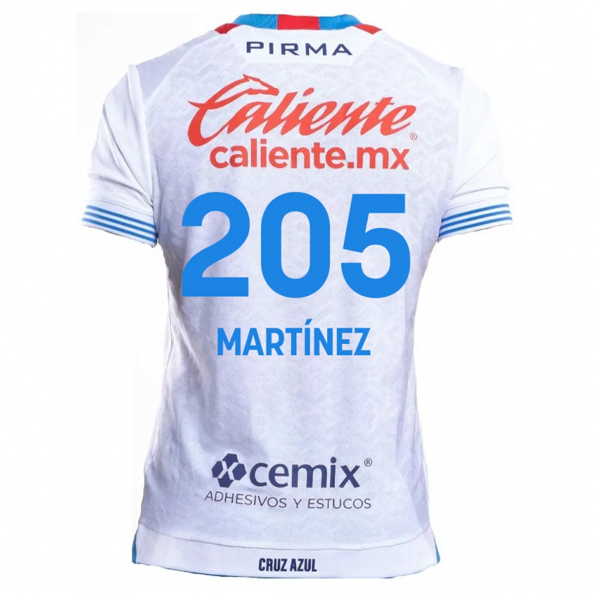 Gyermek César Martínez #205 Fehér Kék Idegenbeli Jersey 2024/25 Mez Póló Ing