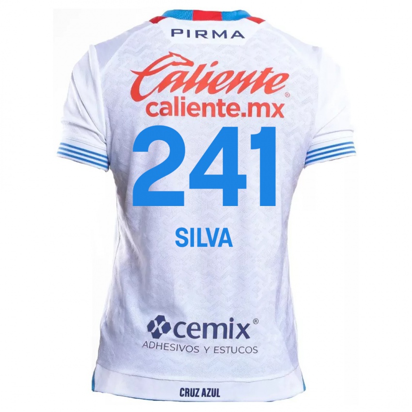 Gyermek Iván Silva #241 Fehér Kék Idegenbeli Jersey 2024/25 Mez Póló Ing