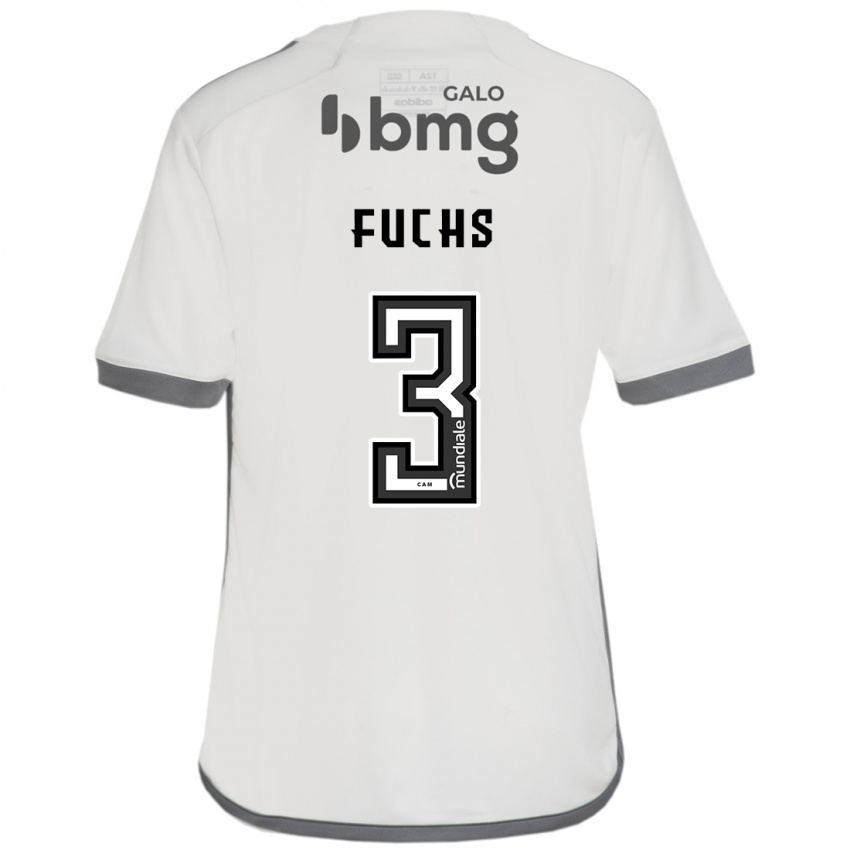 Gyermek Bruno Fuchs #3 Törtfehér Idegenbeli Jersey 2024/25 Mez Póló Ing