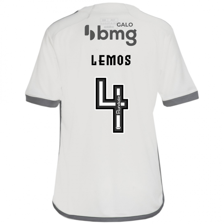 Gyermek Mauricio Lemos #4 Törtfehér Idegenbeli Jersey 2024/25 Mez Póló Ing