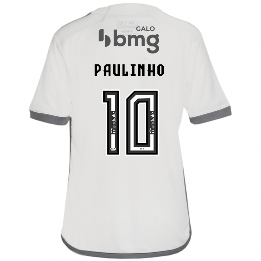 Gyermek Paulinho #10 Törtfehér Idegenbeli Jersey 2024/25 Mez Póló Ing