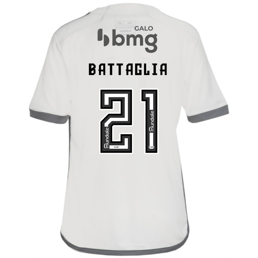 Gyermek Rodrigo Battaglia #21 Törtfehér Idegenbeli Jersey 2024/25 Mez Póló Ing