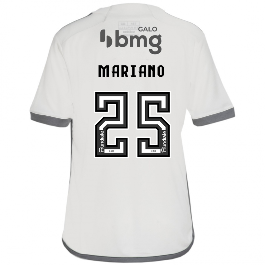 Gyermek Mariano #25 Törtfehér Idegenbeli Jersey 2024/25 Mez Póló Ing