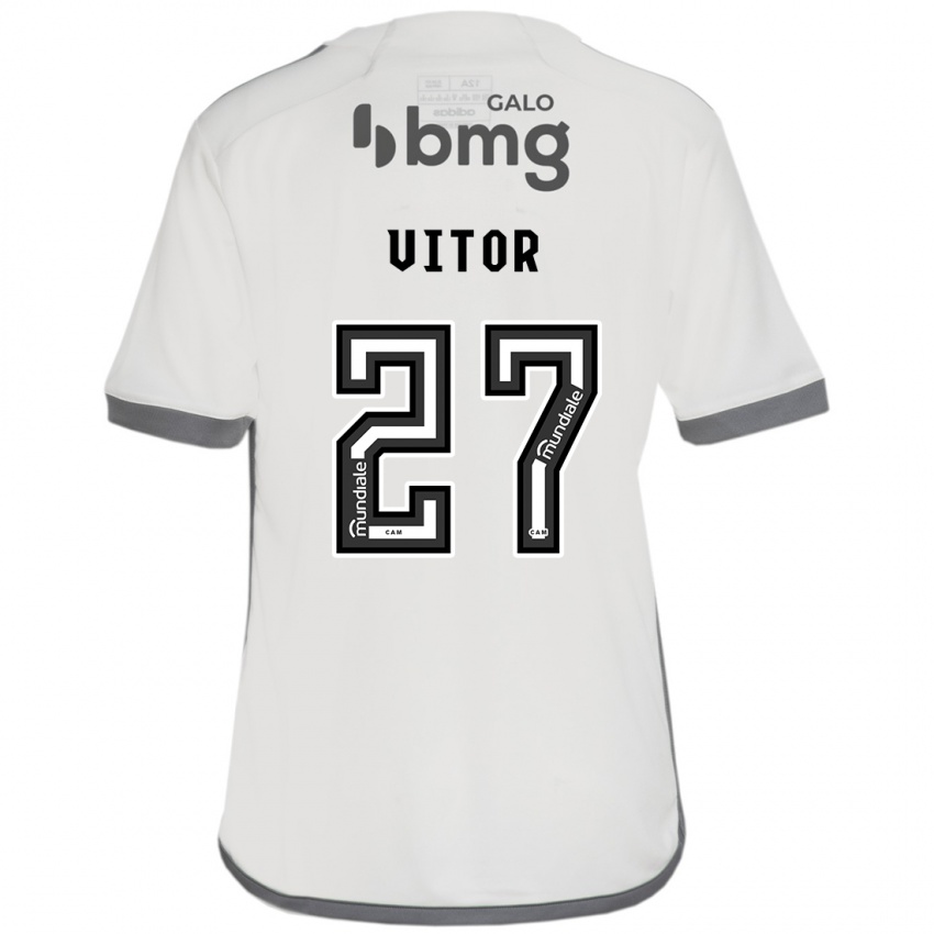 Gyermek Paulo Vitor #27 Törtfehér Idegenbeli Jersey 2024/25 Mez Póló Ing