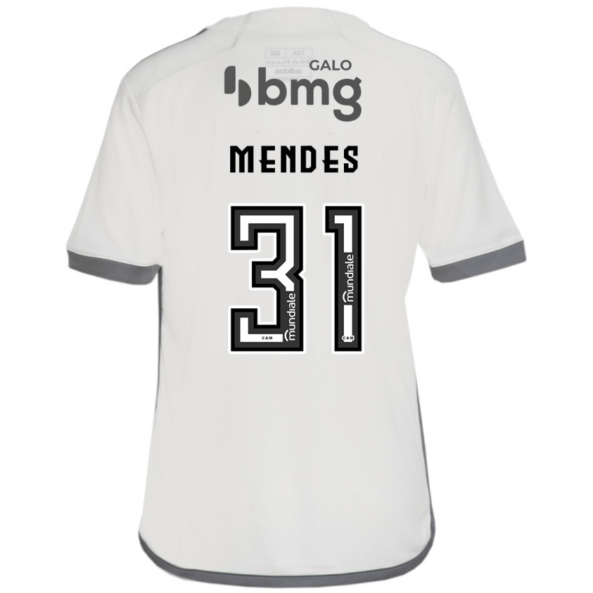 Gyermek Matheus Mendes #31 Törtfehér Idegenbeli Jersey 2024/25 Mez Póló Ing