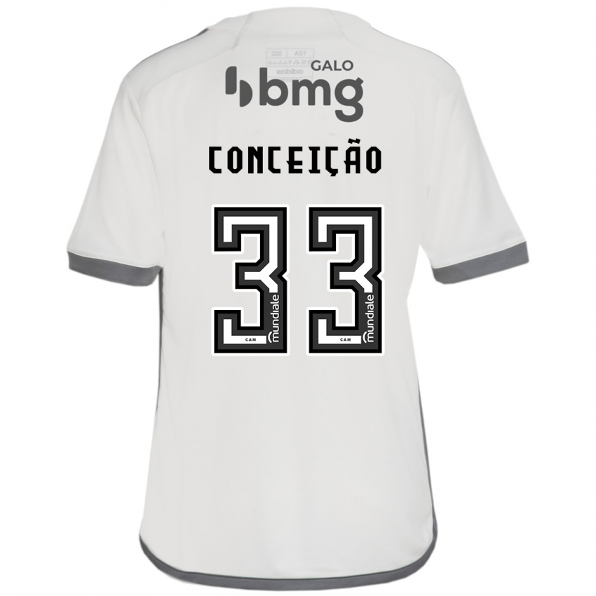 Gyermek Robert Conceição #33 Törtfehér Idegenbeli Jersey 2024/25 Mez Póló Ing