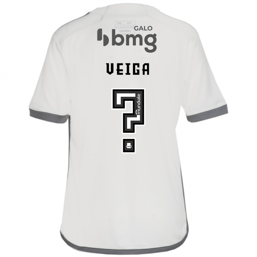 Gyermek Gustavo Veiga #0 Törtfehér Idegenbeli Jersey 2024/25 Mez Póló Ing