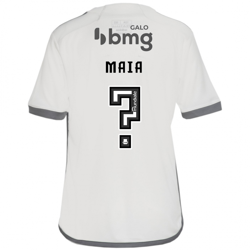 Gyermek Caio Maia #0 Törtfehér Idegenbeli Jersey 2024/25 Mez Póló Ing