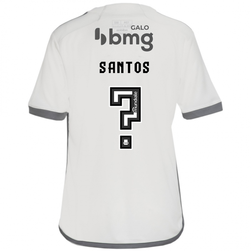 Gyermek Leo Santos #0 Törtfehér Idegenbeli Jersey 2024/25 Mez Póló Ing