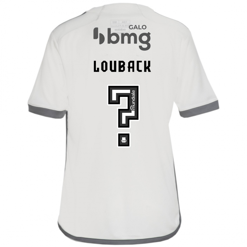 Gyermek Lucas Louback #0 Törtfehér Idegenbeli Jersey 2024/25 Mez Póló Ing