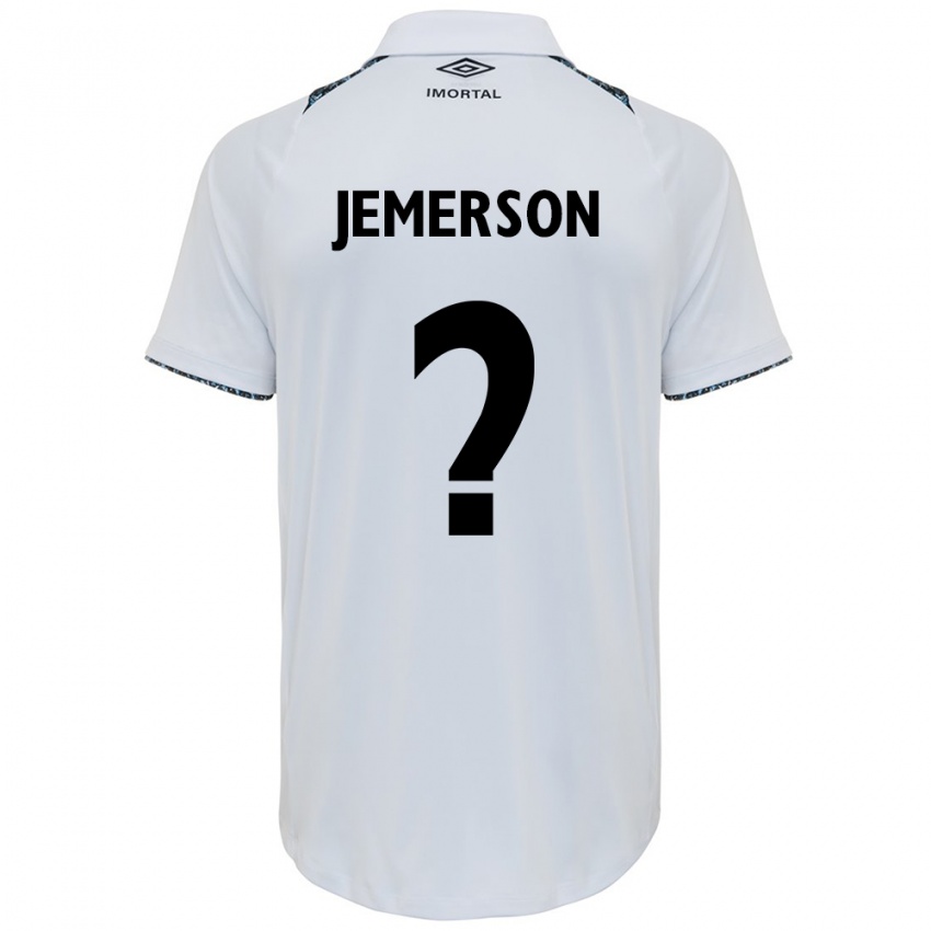 Gyermek Jemerson #0 Fehér Kék Idegenbeli Jersey 2024/25 Mez Póló Ing