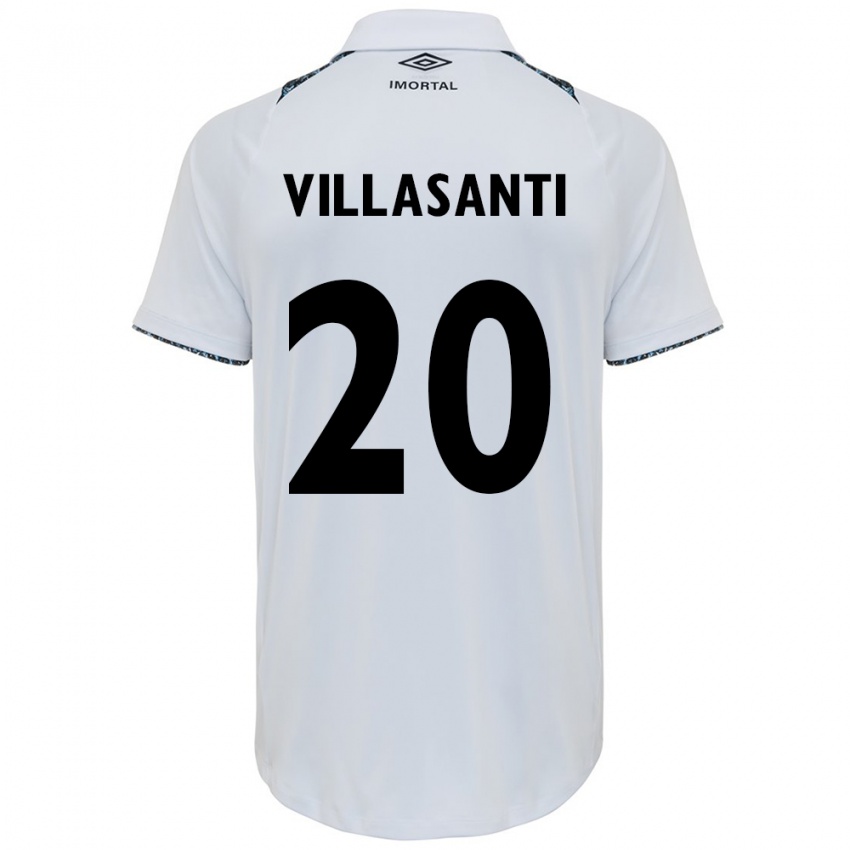 Gyermek Mathías Villasanti #20 Fehér Kék Idegenbeli Jersey 2024/25 Mez Póló Ing