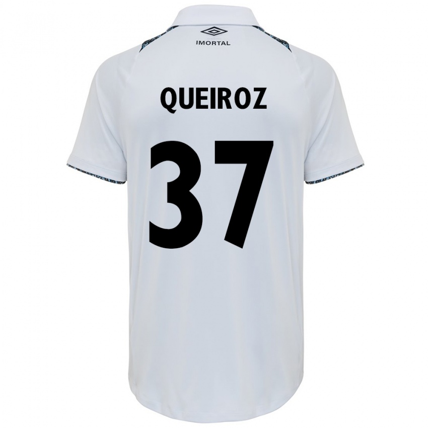 Gyermek Du Queiroz #37 Fehér Kék Idegenbeli Jersey 2024/25 Mez Póló Ing