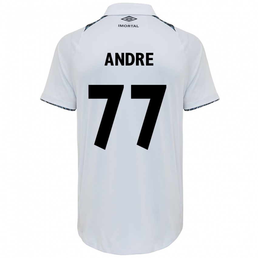 Gyermek André #77 Fehér Kék Idegenbeli Jersey 2024/25 Mez Póló Ing