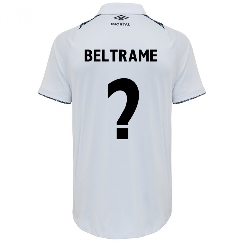 Gyermek Thiago Beltrame #0 Fehér Kék Idegenbeli Jersey 2024/25 Mez Póló Ing