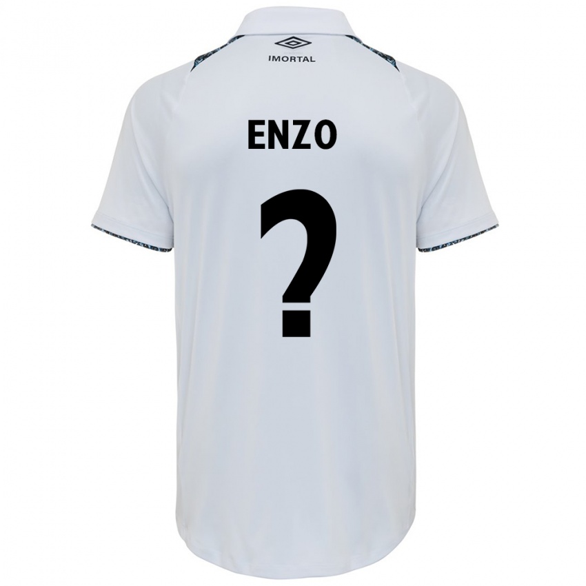 Gyermek Enzo #0 Fehér Kék Idegenbeli Jersey 2024/25 Mez Póló Ing