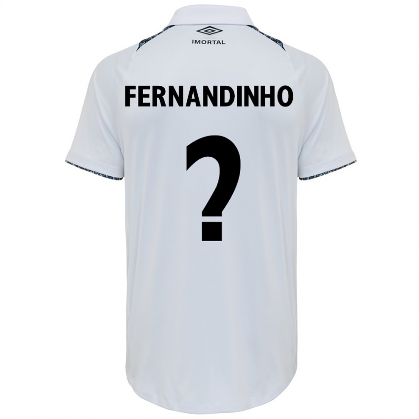 Gyermek Fernandinho #0 Fehér Kék Idegenbeli Jersey 2024/25 Mez Póló Ing