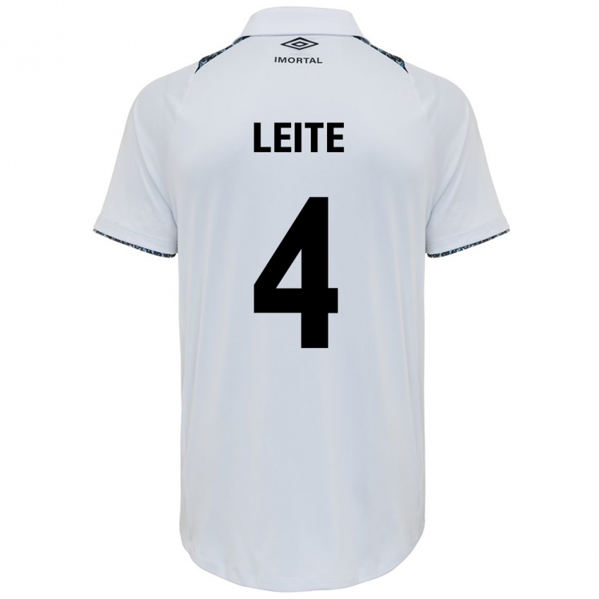 Gyermek Paulo Henrique Leite #4 Fehér Kék Idegenbeli Jersey 2024/25 Mez Póló Ing