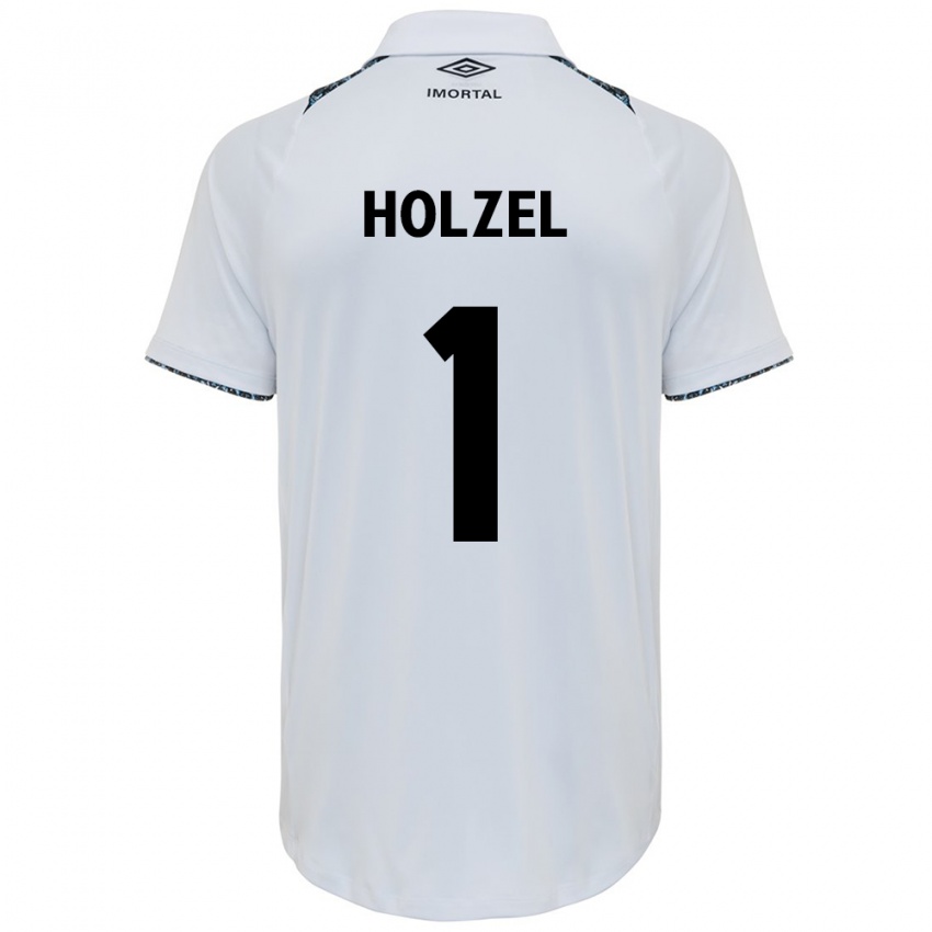 Gyermek Vivi Holzel #1 Fehér Kék Idegenbeli Jersey 2024/25 Mez Póló Ing