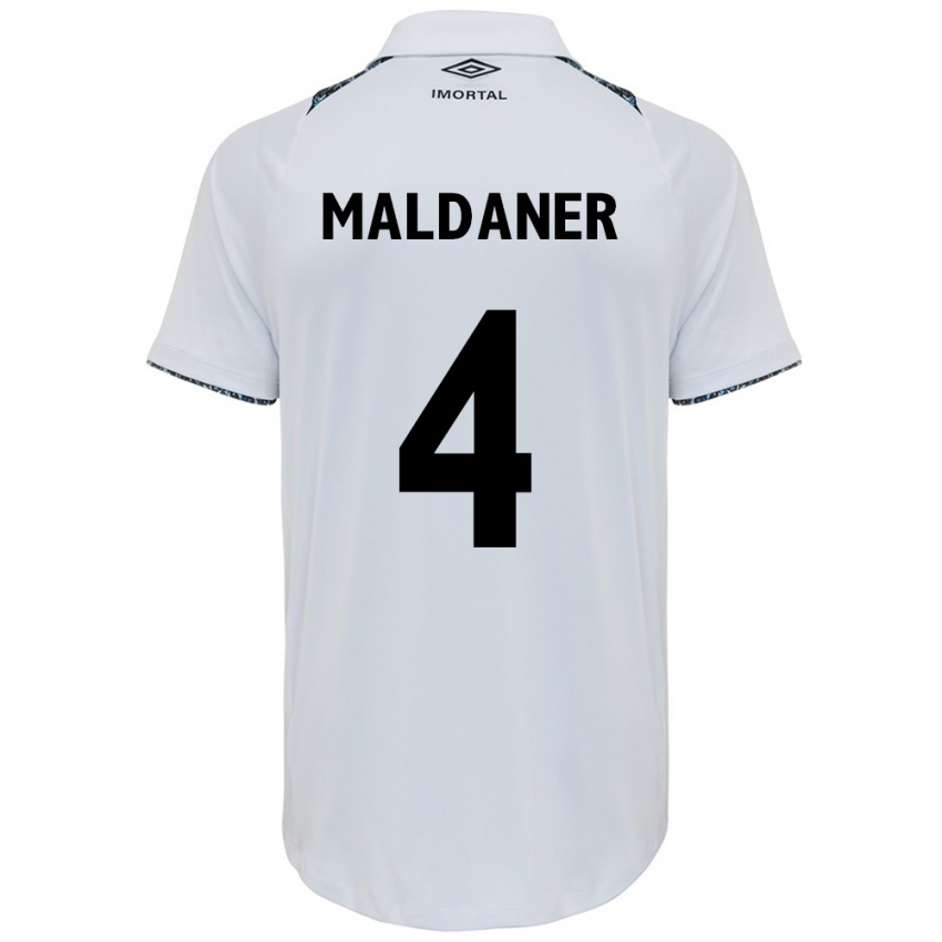 Gyermek Pati Maldaner #4 Fehér Kék Idegenbeli Jersey 2024/25 Mez Póló Ing