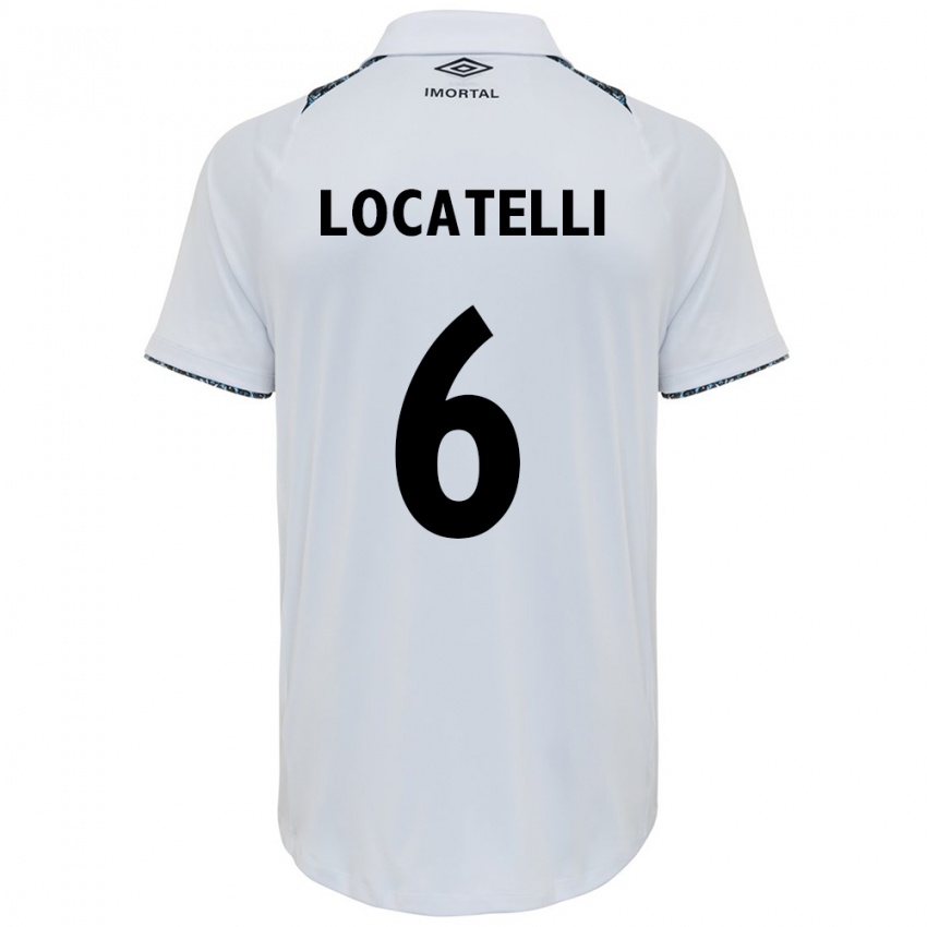 Gyermek Natane Locatelli #6 Fehér Kék Idegenbeli Jersey 2024/25 Mez Póló Ing