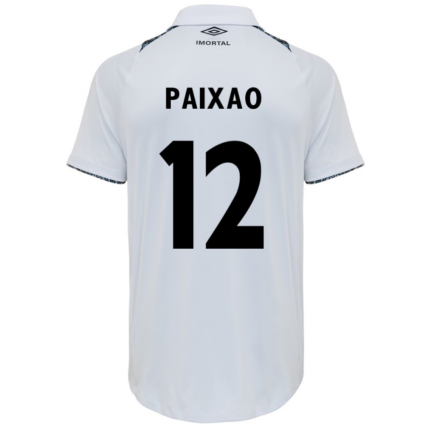 Gyermek Iasmin Paixão #12 Fehér Kék Idegenbeli Jersey 2024/25 Mez Póló Ing