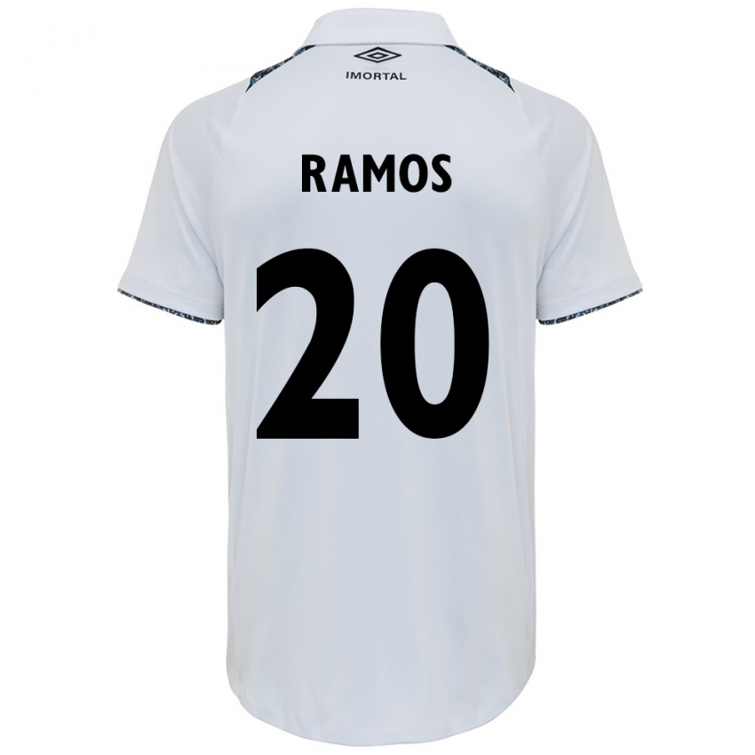 Gyermek Mónica Ramos #20 Fehér Kék Idegenbeli Jersey 2024/25 Mez Póló Ing