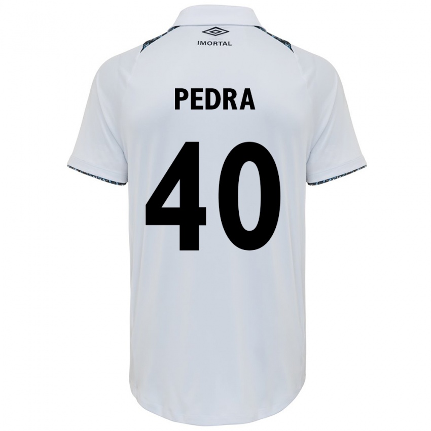 Gyermek Duda Pedra #40 Fehér Kék Idegenbeli Jersey 2024/25 Mez Póló Ing