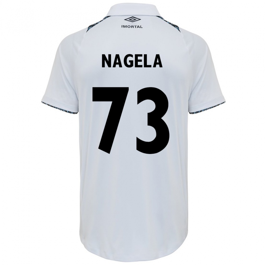 Gyermek Nágela #73 Fehér Kék Idegenbeli Jersey 2024/25 Mez Póló Ing