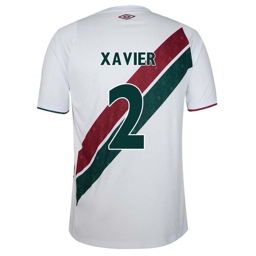 Gyermek Samuel Xavier #2 Fehér Zöld Barna Idegenbeli Jersey 2024/25 Mez Póló Ing