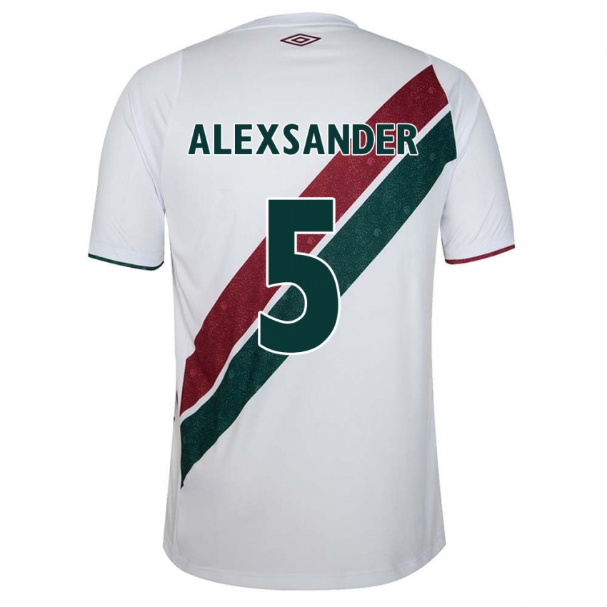 Gyermek Alexsander #5 Fehér Zöld Barna Idegenbeli Jersey 2024/25 Mez Póló Ing