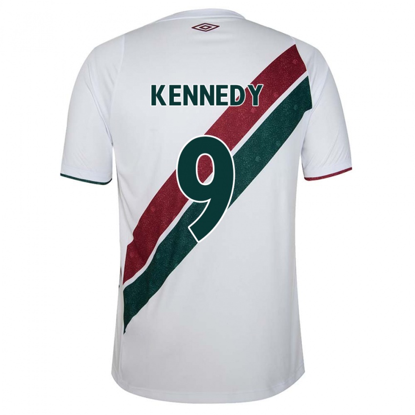 Gyermek John Kennedy #9 Fehér Zöld Barna Idegenbeli Jersey 2024/25 Mez Póló Ing