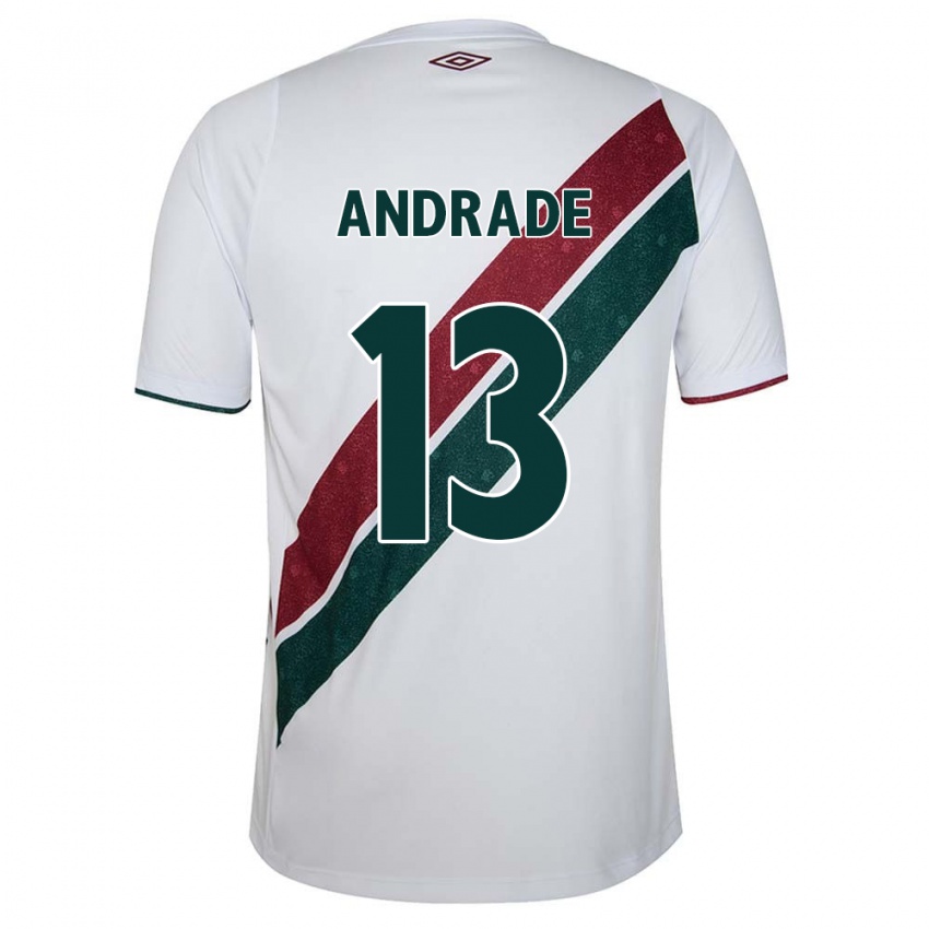 Gyermek Felipe Andrade #13 Fehér Zöld Barna Idegenbeli Jersey 2024/25 Mez Póló Ing