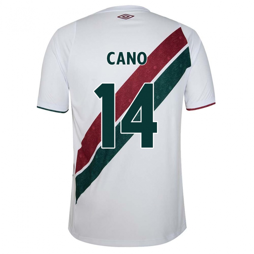 Gyermek Germán Cano #14 Fehér Zöld Barna Idegenbeli Jersey 2024/25 Mez Póló Ing