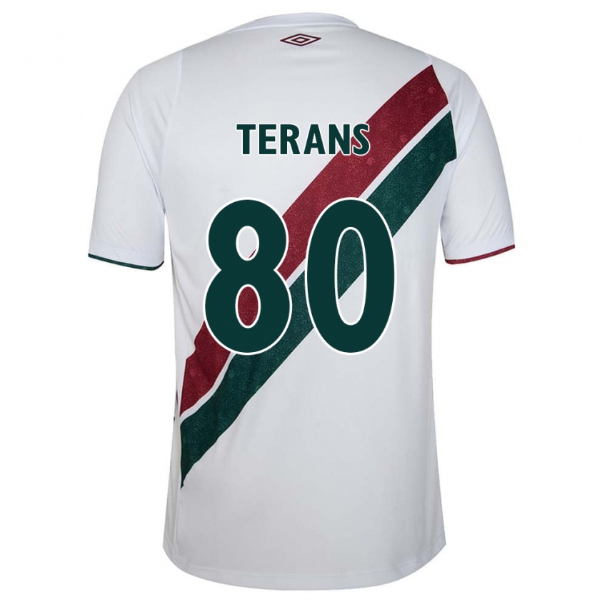 Gyermek David Terans #80 Fehér Zöld Barna Idegenbeli Jersey 2024/25 Mez Póló Ing