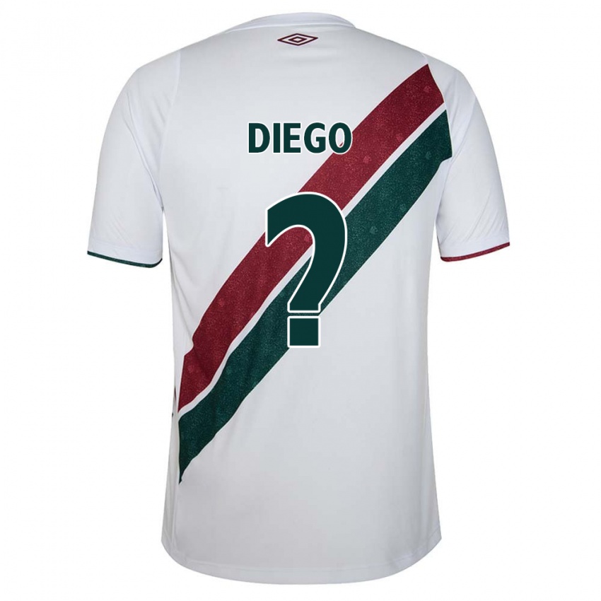 Gyermek Diego #0 Fehér Zöld Barna Idegenbeli Jersey 2024/25 Mez Póló Ing