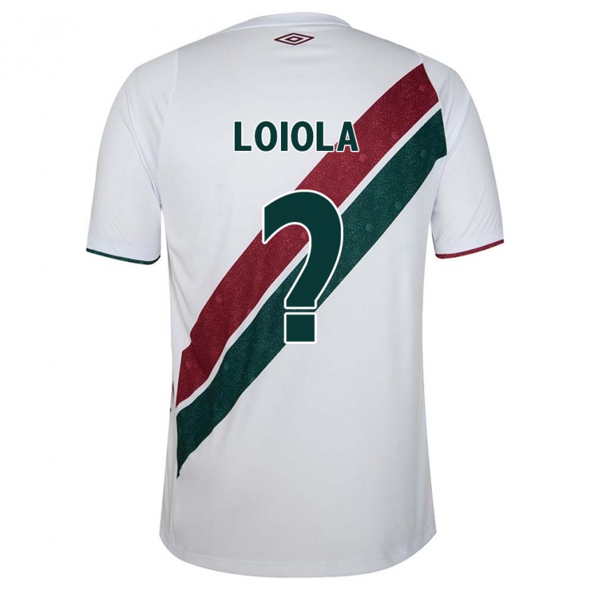 Gyermek João Loiola #0 Fehér Zöld Barna Idegenbeli Jersey 2024/25 Mez Póló Ing