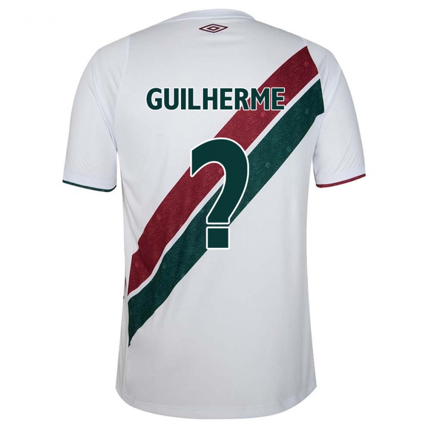 Gyermek Luiz Guilherme #0 Fehér Zöld Barna Idegenbeli Jersey 2024/25 Mez Póló Ing