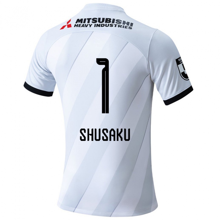 Gyermek Shusaku Nishikawa #1 Fehér Szürke Idegenbeli Jersey 2024/25 Mez Póló Ing