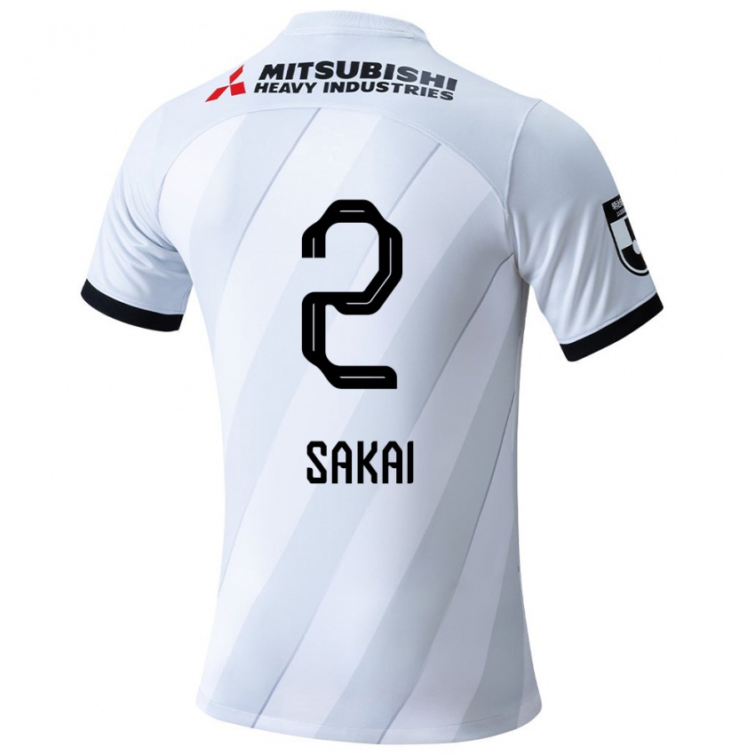 Gyermek Hiroki Sakai #2 Fehér Szürke Idegenbeli Jersey 2024/25 Mez Póló Ing