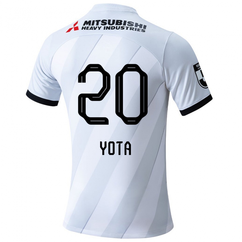 Gyermek Yota Sato #20 Fehér Szürke Idegenbeli Jersey 2024/25 Mez Póló Ing