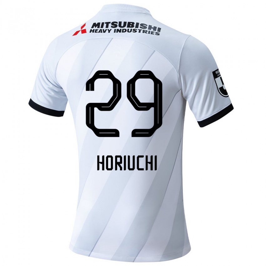 Gyermek Yota Horiuchi #29 Fehér Szürke Idegenbeli Jersey 2024/25 Mez Póló Ing