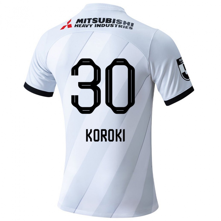 Gyermek Shinzo Koroki #30 Fehér Szürke Idegenbeli Jersey 2024/25 Mez Póló Ing