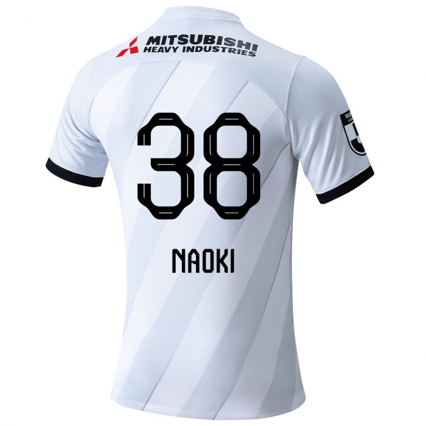 Gyermek Naoki Maeda #38 Fehér Szürke Idegenbeli Jersey 2024/25 Mez Póló Ing