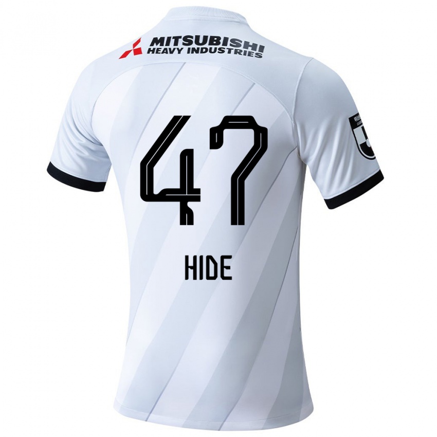 Gyermek Hidetoshi Takeda #47 Fehér Szürke Idegenbeli Jersey 2024/25 Mez Póló Ing