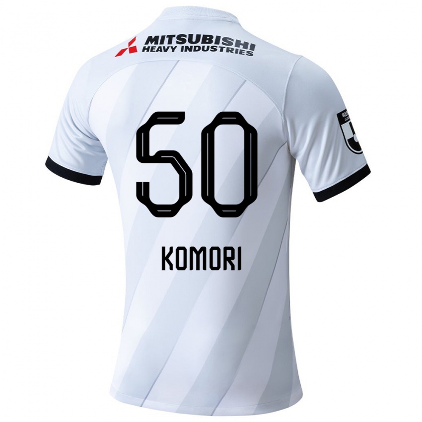 Gyermek Haruki Komori #50 Fehér Szürke Idegenbeli Jersey 2024/25 Mez Póló Ing