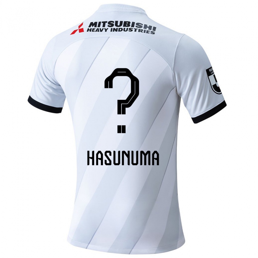 Gyermek Shunsuke Hasunuma #0 Fehér Szürke Idegenbeli Jersey 2024/25 Mez Póló Ing